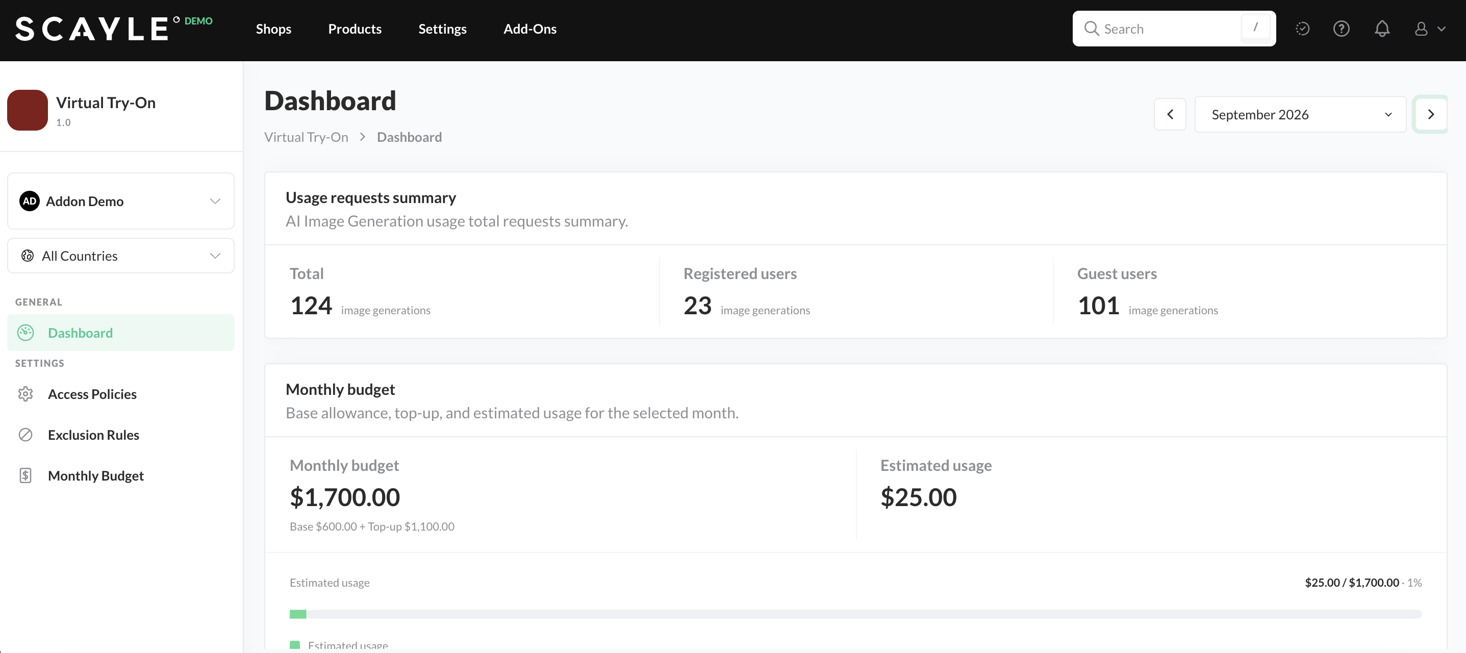 Virtual Try-On Dashboard